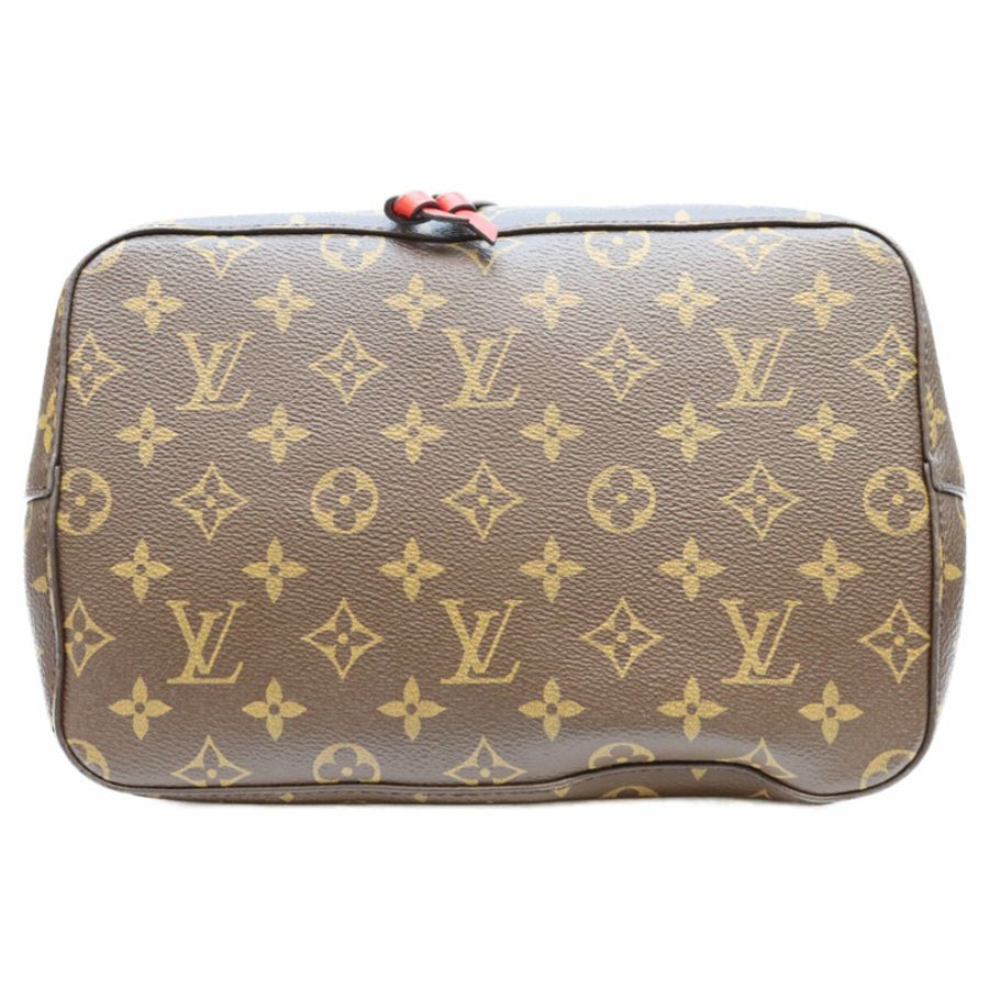 路易威登 M44021 Monogram Coquelicot 紅色 NeoNoe MM 肩背包 棕色金色五金 女士-4