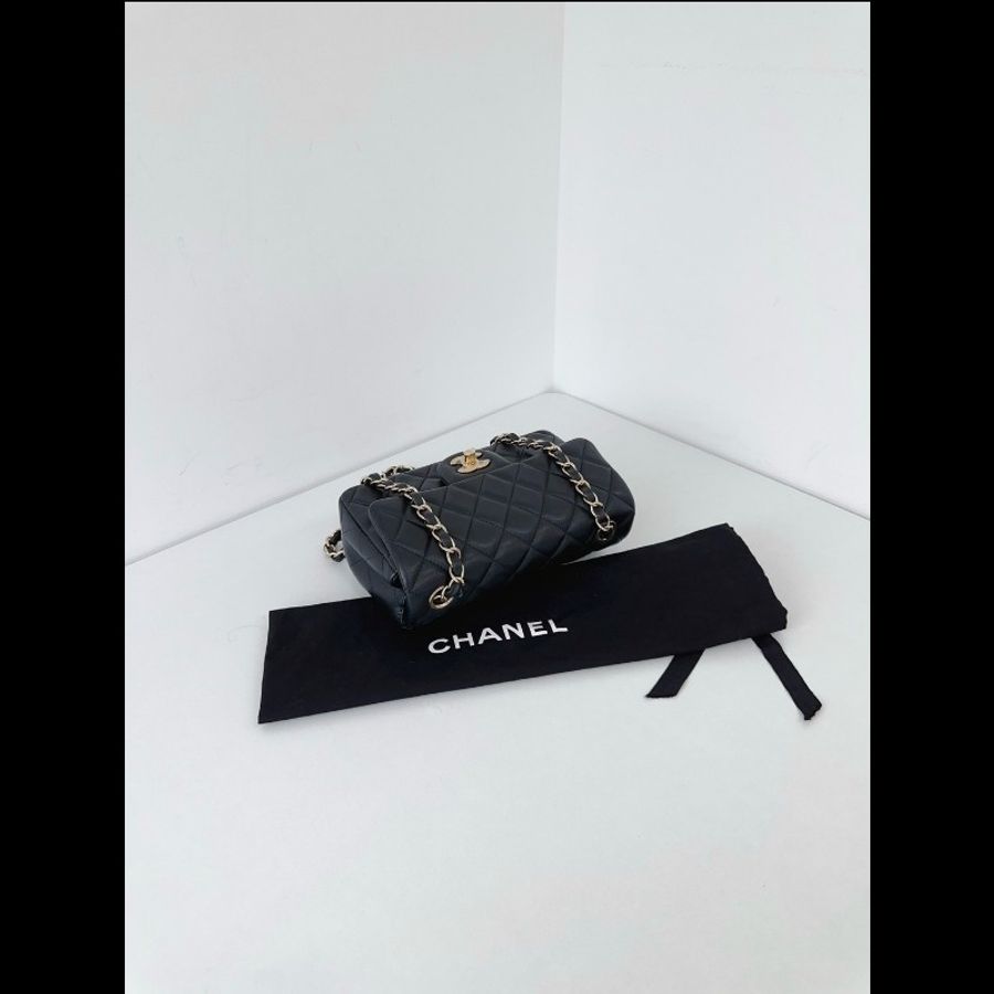 Chanel香奈兒 黑金CF大mini鏈條包 99新✨️-10