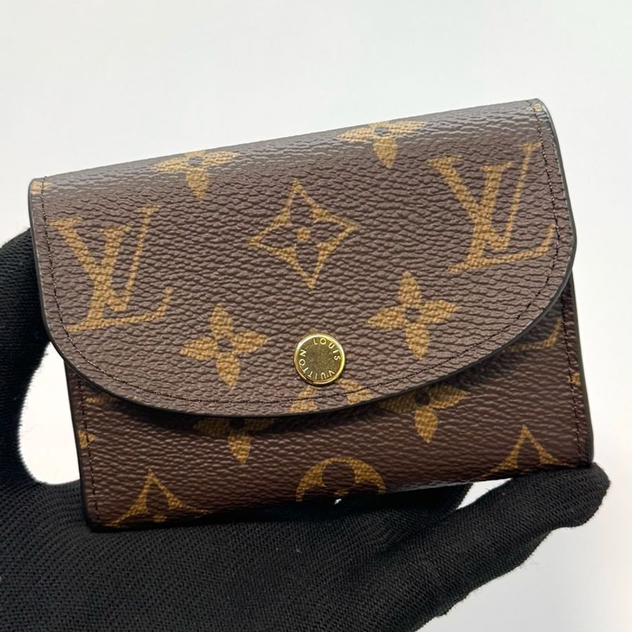 LOUIS VUITTON 老花ROSALIE拉鍊零錢包 M62361 RFID款 內部粉-0