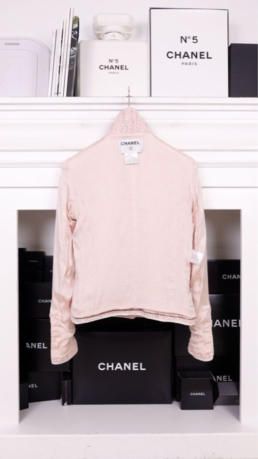 Chanel 05年粉色两口袋西装外套-5