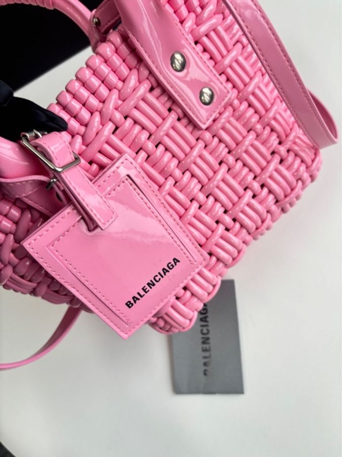 Balenciaga 巴黎世家 Bistro 菜籃子粉色 可單肩手提斜挎-2