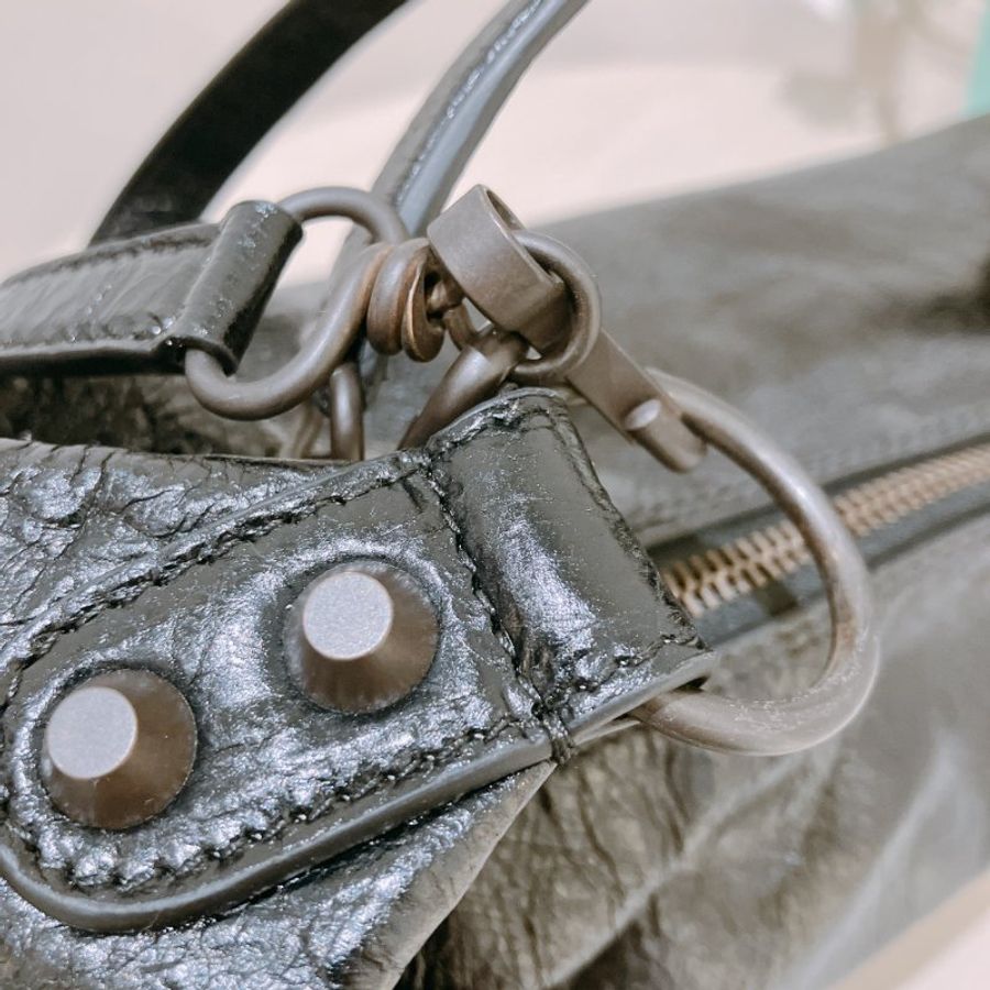 TK2123	巴黎世家 Balenciaga Le City Hoho Bag Medium Lambskin Black-18