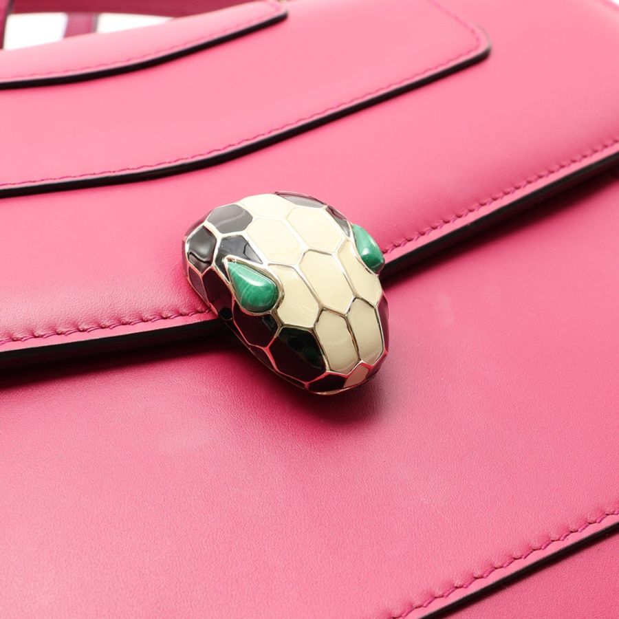 粉色牛皮 Serpenti Forever Top Handle 兩用包【BVLGARI 寶格麗】-6