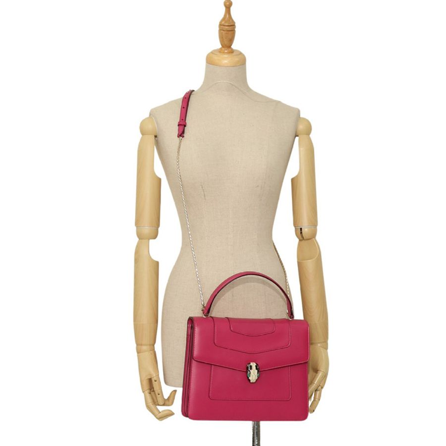 粉色牛皮 Serpenti Forever Top Handle 兩用包【BVLGARI 寶格麗】-13