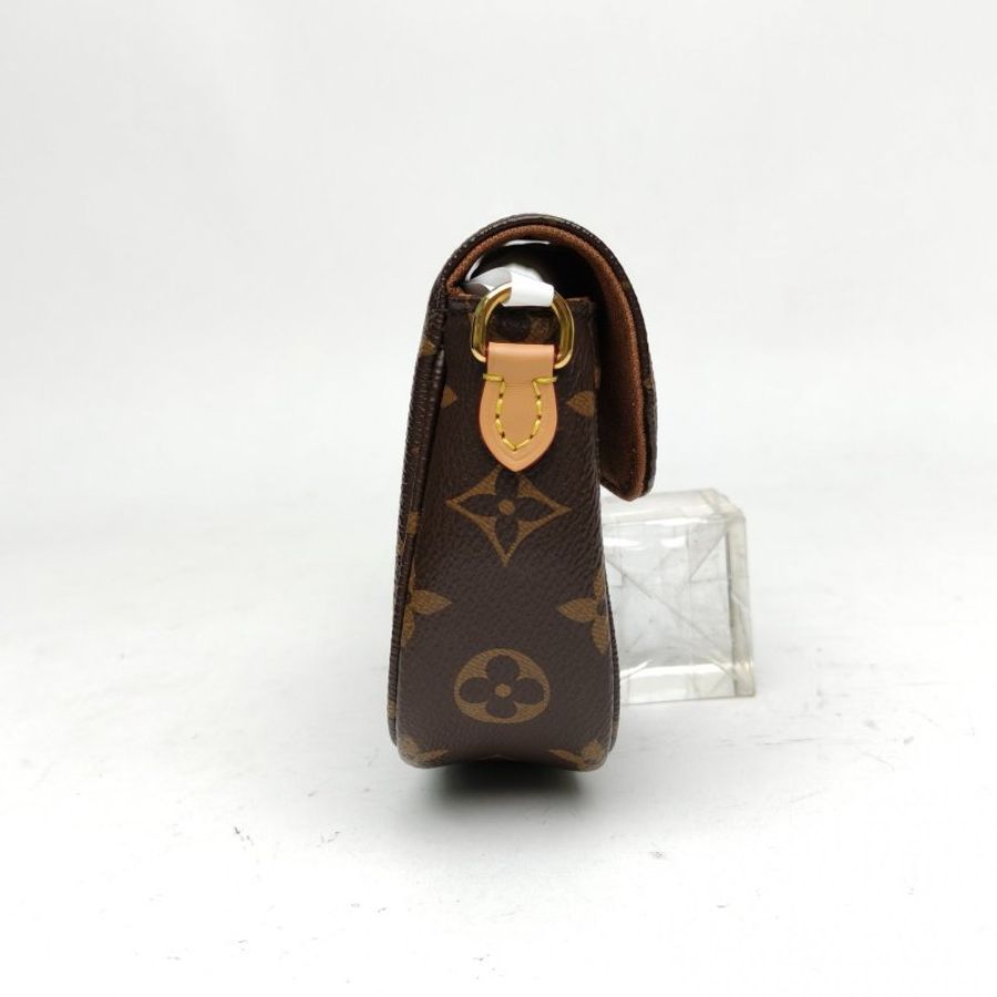 LOUIS VUITTON IVY鏈條腋下包老花PVC金扣晶片肩背包-3