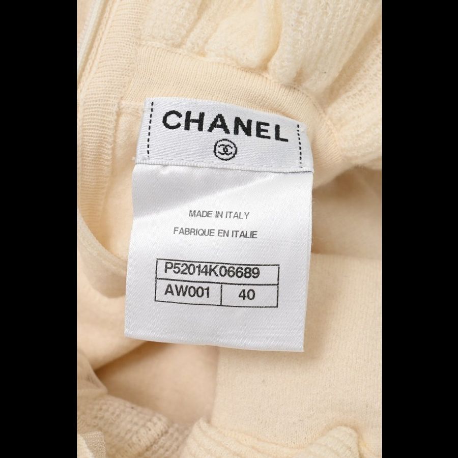 Chanel 15年萨尔茨堡系列白色花边领羊毛针织套头毛衣上衣外套-7