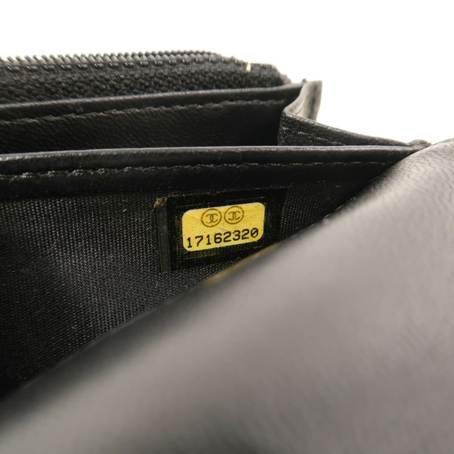 CHANEL 羊皮皮革Boy Long Wallet長錢包-9