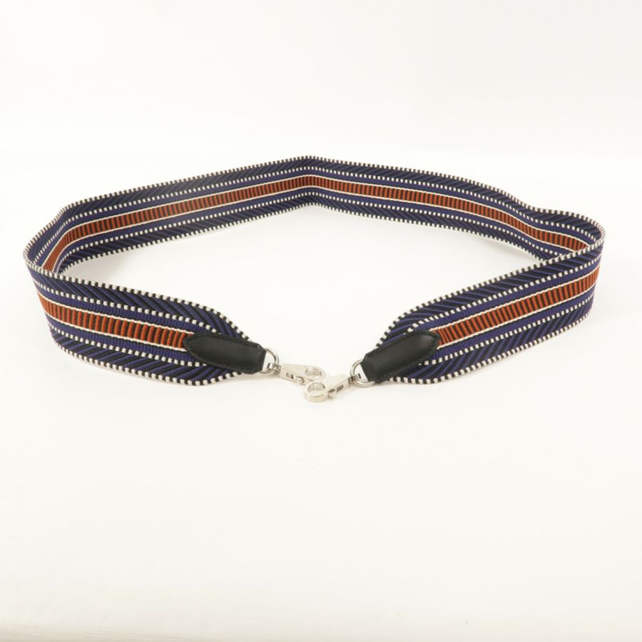HERMES 帆布/Swift皮革Sangle Shoulder Strap肩背帶-2