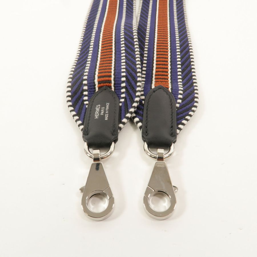 HERMES 帆布/Swift皮革Sangle Shoulder Strap肩背帶-3