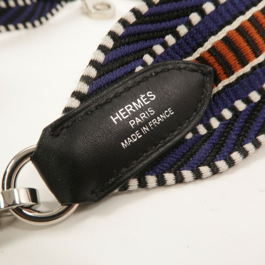HERMES 帆布/Swift皮革Sangle Shoulder Strap肩背帶-6