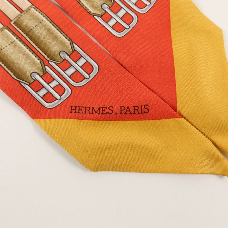 HERMES 絲質Twilly絲巾-4