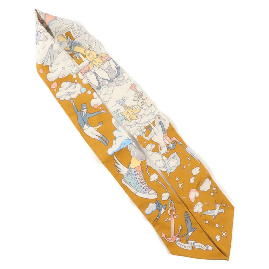 HERMES 絲質Twilly絲巾-3