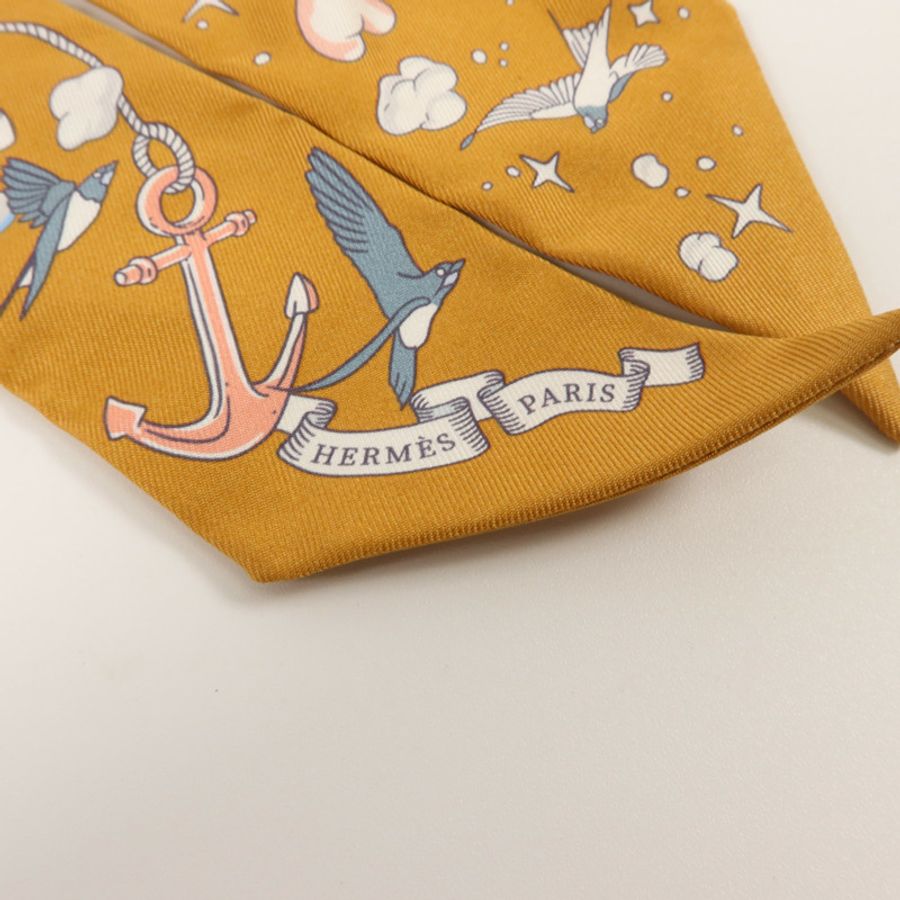 HERMES 絲質Twilly絲巾-4