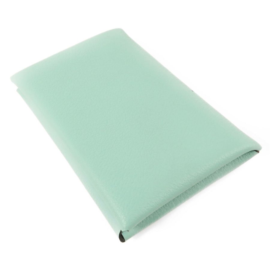HERMES Evercolor皮革Calvi Card Holder卡片套Bleu Atoll-3