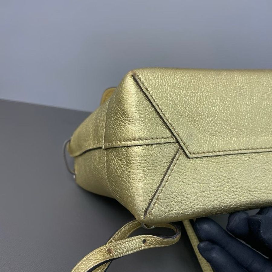 lv 金色小號牛皮後背包 15.5*19*9 98新配件2肩帶 塵袋-7