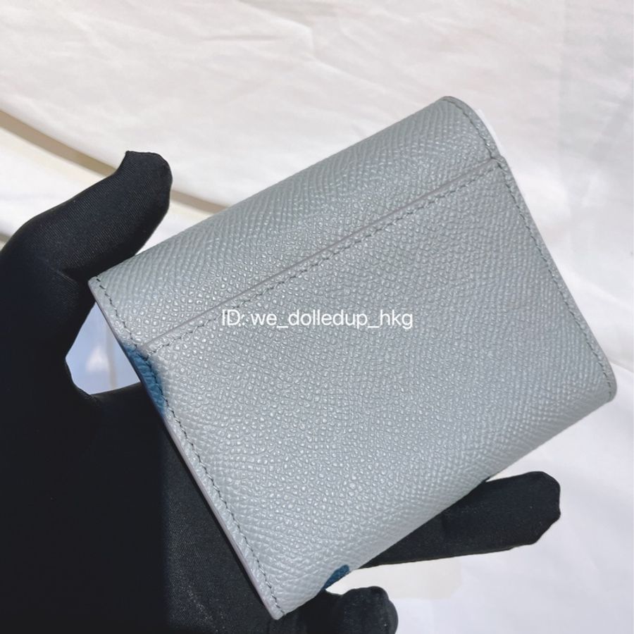 Dior 灰色 牛皮 小銀包-1