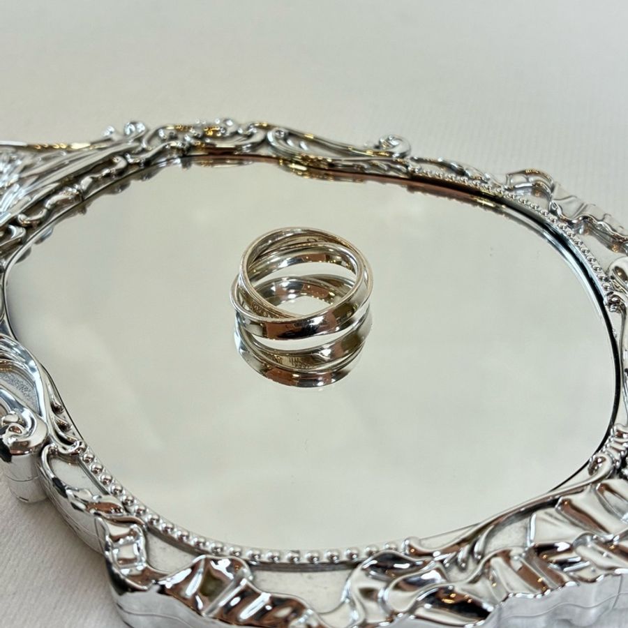 Tiffany & Co/蒂芙尼  銀色戒指，經典圓環設計 97新 戒圈13-0