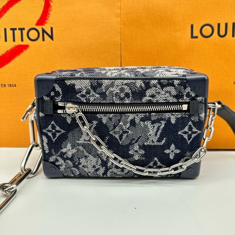 Louis Vuitton 路易威登Soft Trunk牛仔老花盒子包 尺寸18*12*7cm-0