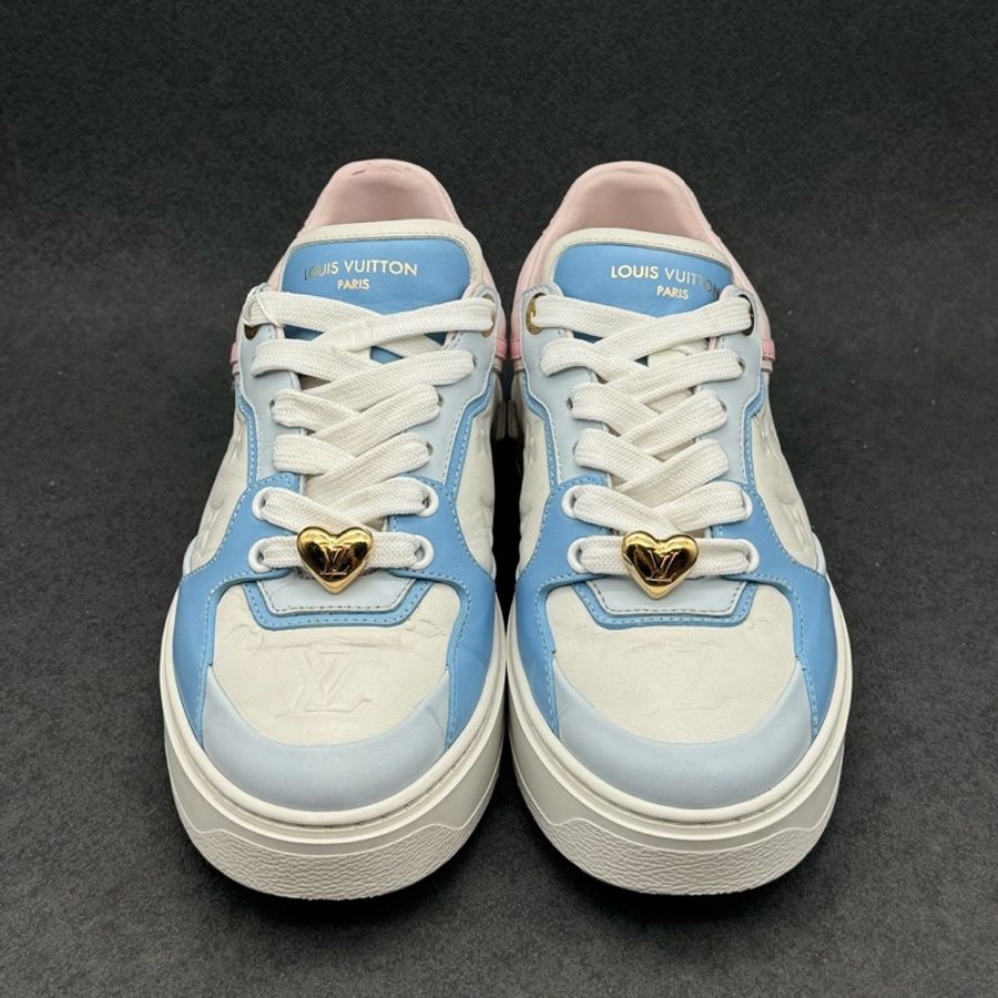 Louis vuitton LV/路易威登Time out糖果拼色馬卡龍色系 浮雕松糕鞋 板鞋 36-2