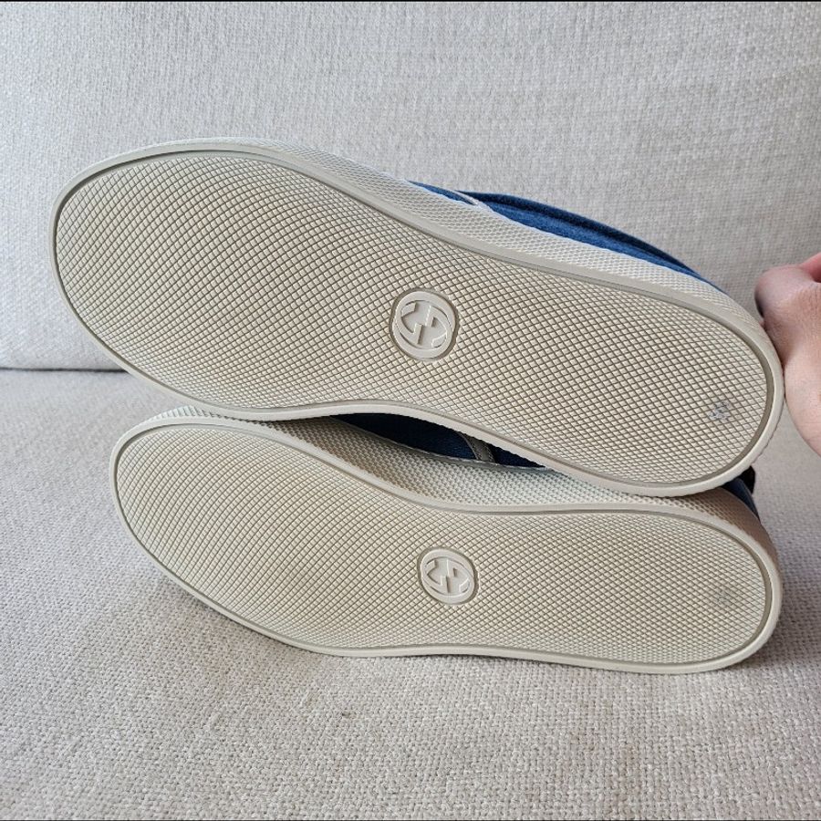 Gucci 古馳 男款牛仔布/皮革休閒鞋 UK5.5碼-3