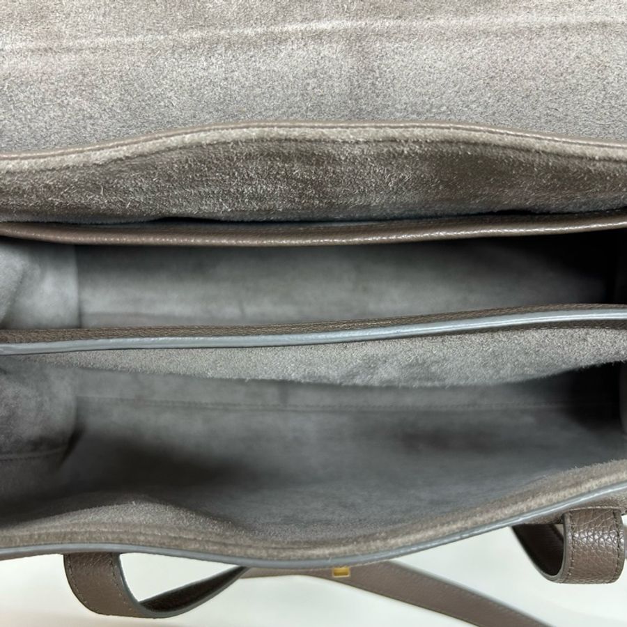 Celine賽琳經典郵差包soft16大象灰牛皮 單肩包 尺寸：33*15*23cm-7
