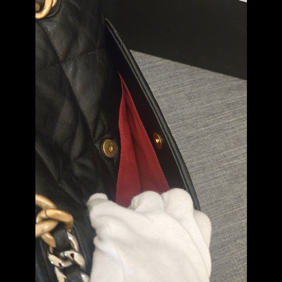 Chanel 香奈兒 黑色 19 bag 中號 肩背包斜背包手提包-12