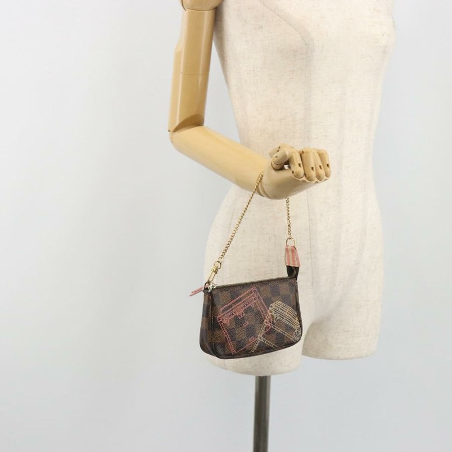 【日本直送】路易威登 Damier Ebene 行李箱迷你手拿包配件 N41433 正品 192441A-19