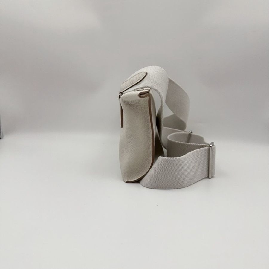 Hermes • Videpochs 奶昔白銀釦餐盒包Togo皮 閒置大全配-3