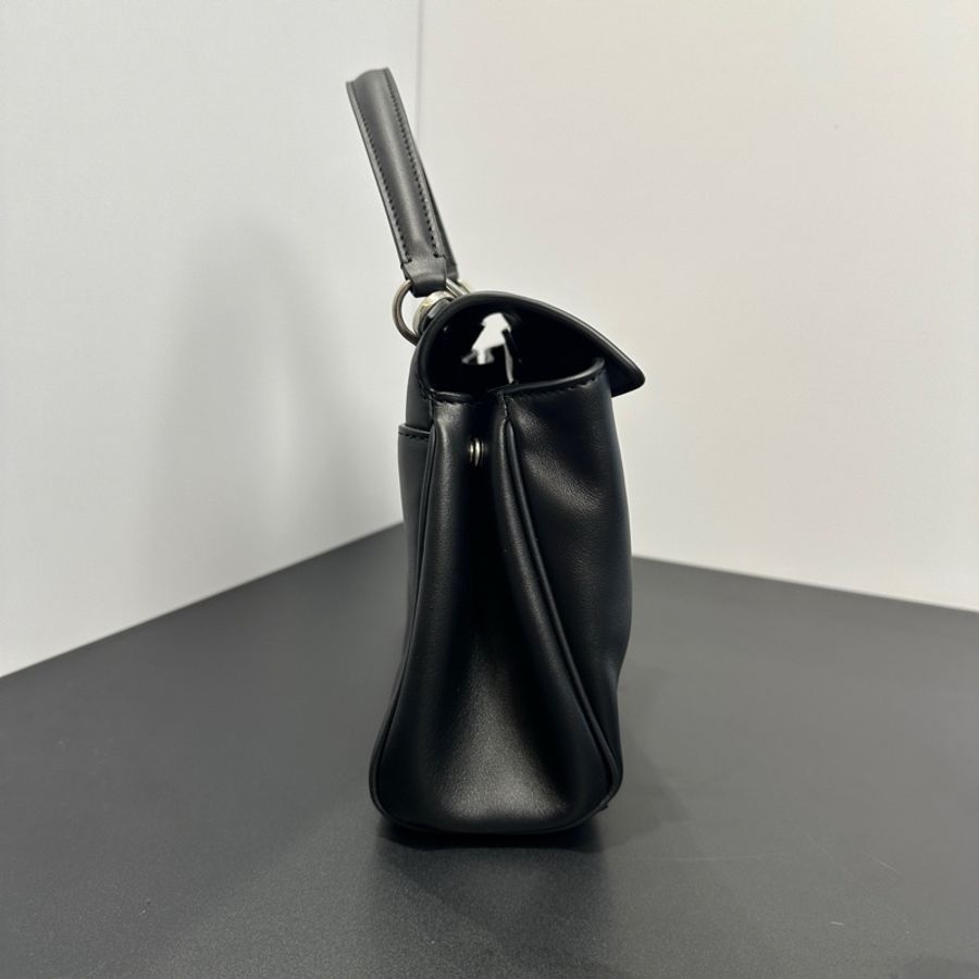 巴黎世家balenciaga rodeo 迷你單肩包斜挎包手提包 黑銀-5