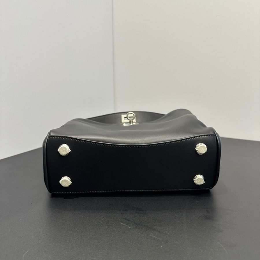 巴黎世家balenciaga rodeo 迷你單肩包斜挎包手提包 黑銀-7