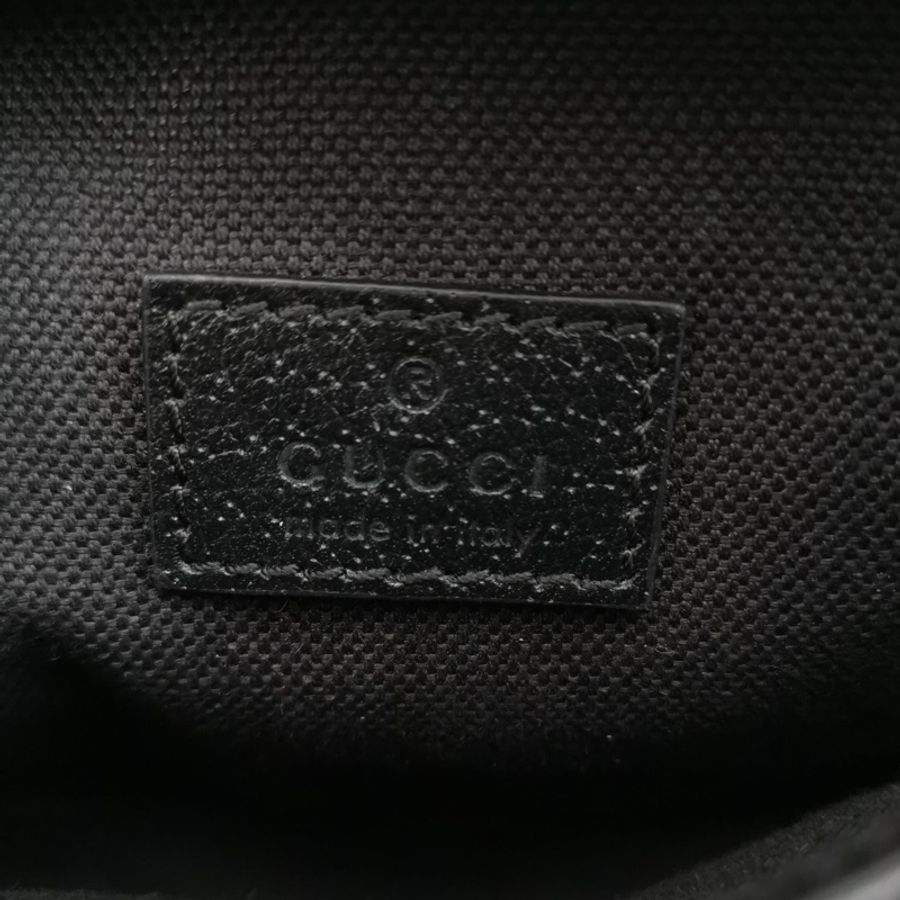 Gucci | 古馳黑色雙G帆布相機包 底長22-6