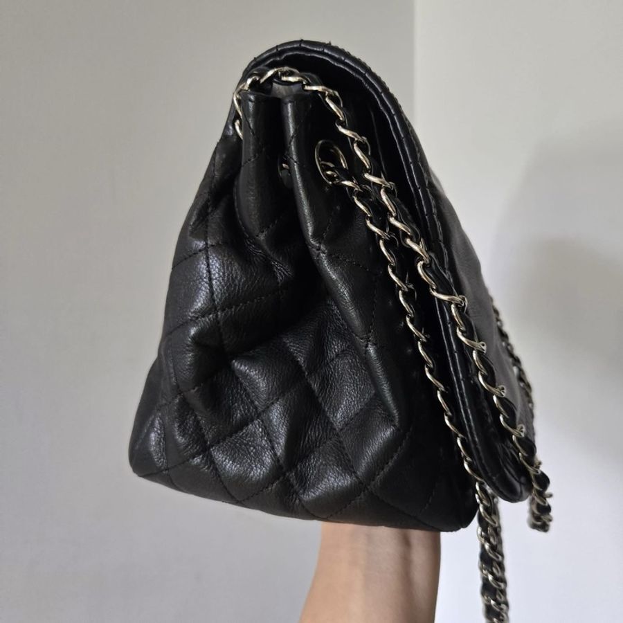 Chanel 黑銀南瓜機場托特包-6