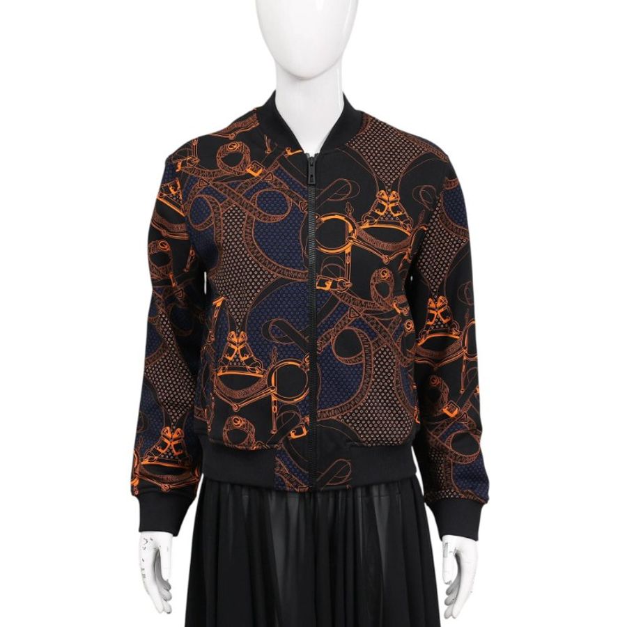 不議價 【全新 未使用品】  Hermès  Eperon d'Or Bandana 拉鍊外套-1