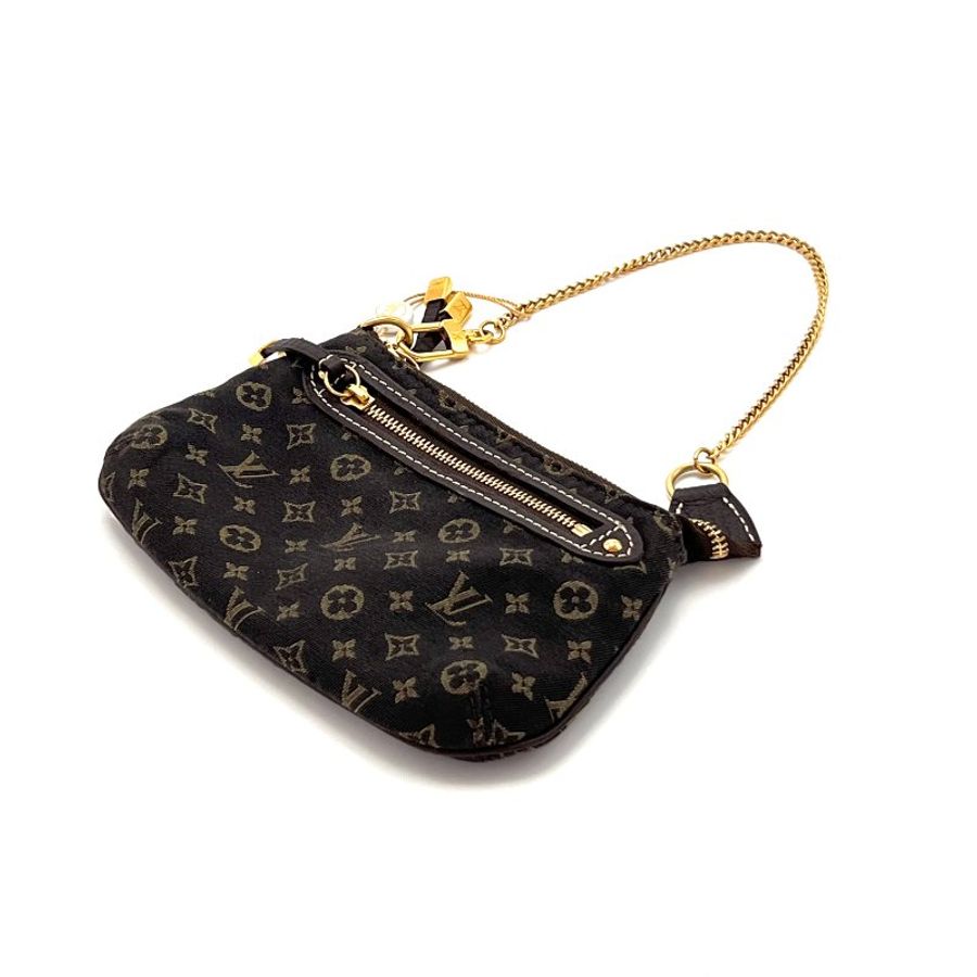 LV 牛仔 mini手提麻將包 17.5*11*2  98新配件塵袋-1