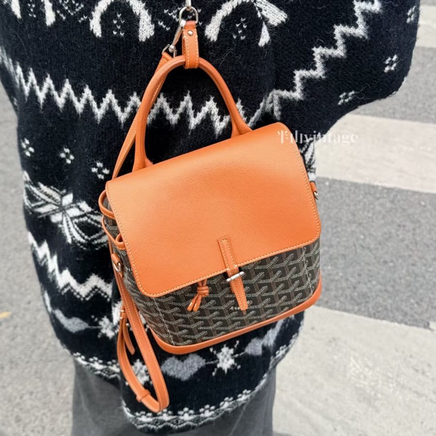 Goyard戈雅 Alpin mini焦糖色老花迷你雙肩包新款大熱門-7