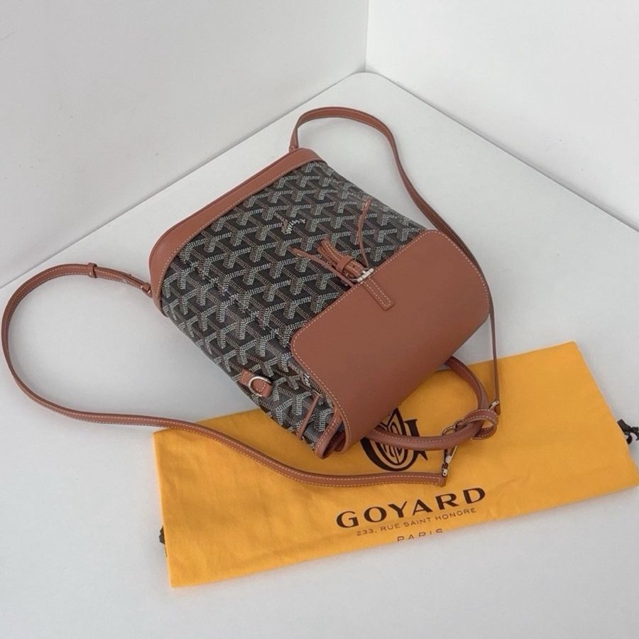 Goyard戈雅 Alpin mini焦糖色老花迷你雙肩包新款大熱門-18