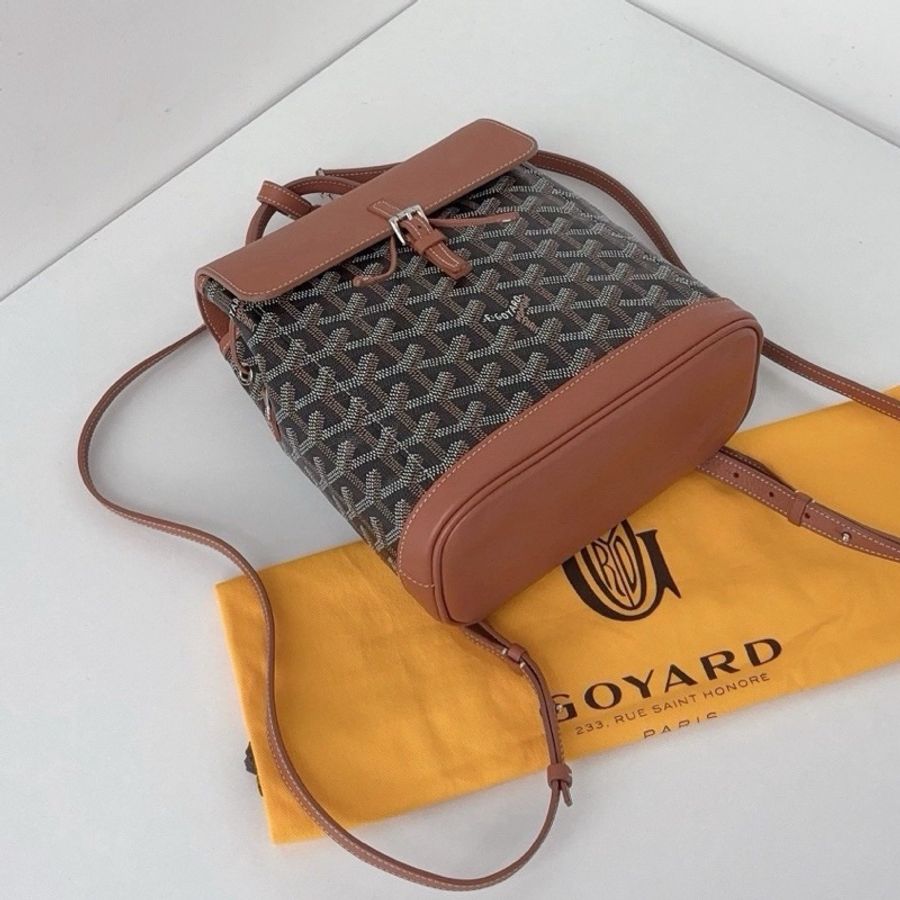 Goyard戈雅 Alpin mini焦糖色老花迷你雙肩包新款大熱門-19