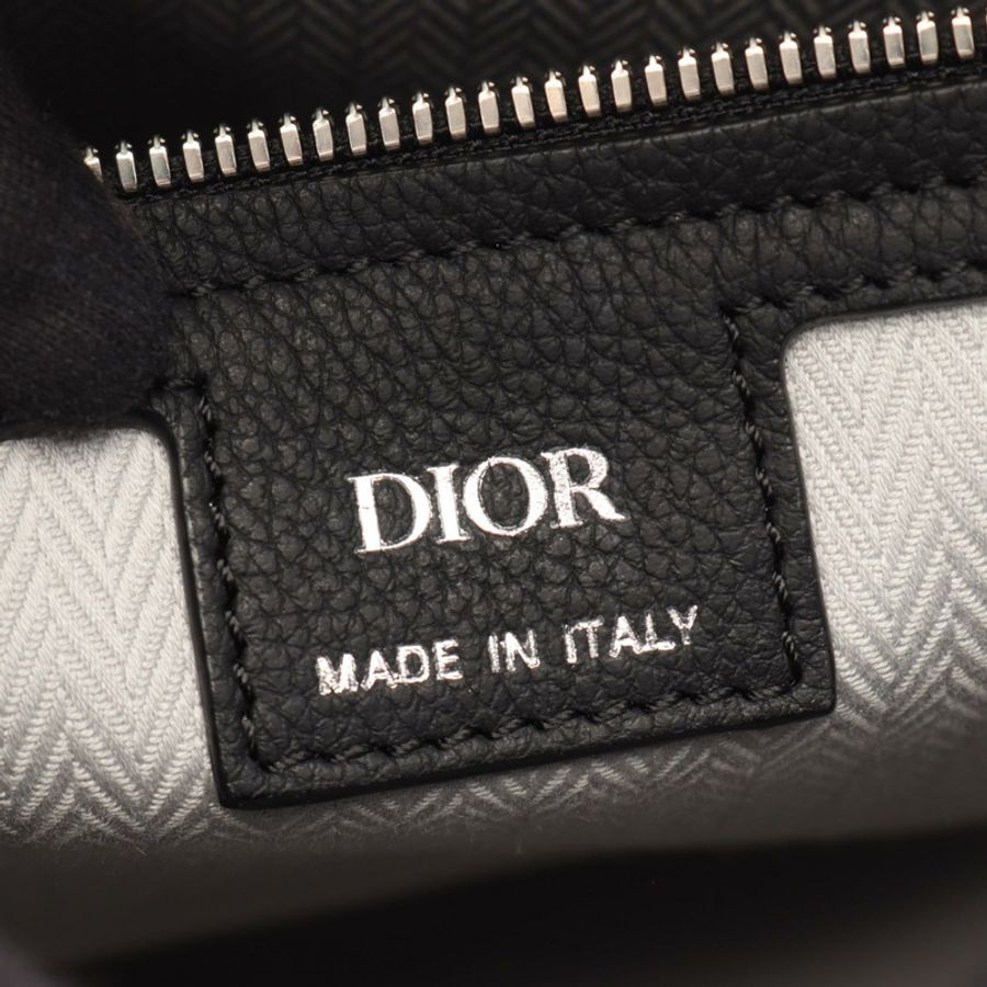 Dior Normandie 中型單肩托特包 1LLSH260KEN_H00N 黑色皮革 二手 男士-3