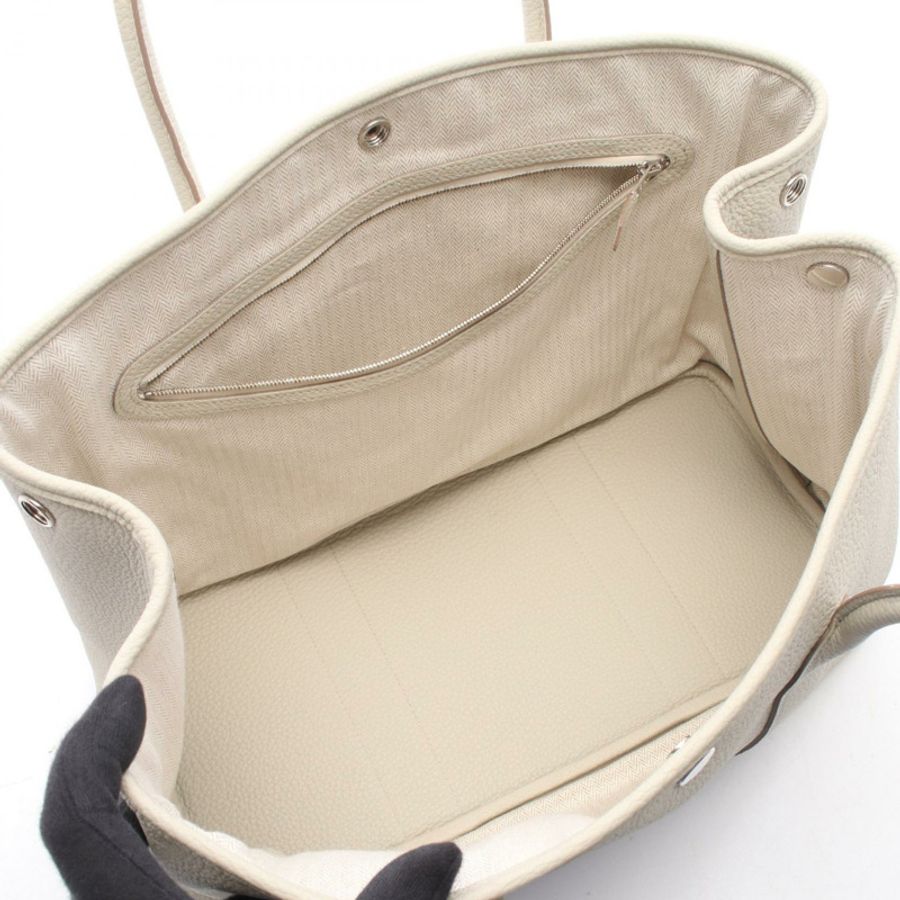 愛馬仕 Garden Party PM 手提包 HanbBag 051559CK Negonda 皮革 Beton SHW 二手 Z-2