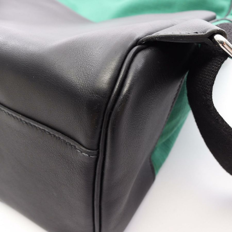 愛馬仕 Sac a Dos Allback 雙肩包帆布皮革綠色 SHW 二手 U-8