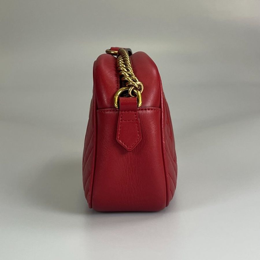 GUCCI 447632 紅Marmont相機包 24CM-3