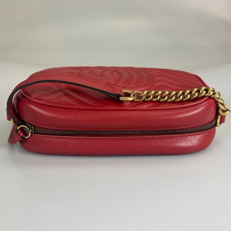 GUCCI 447632 紅Marmont相機包 24CM-5