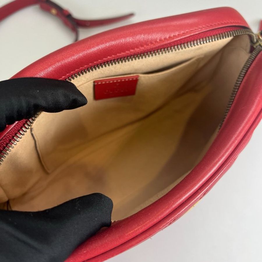 GUCCI 447632 紅Marmont相機包 24CM-6