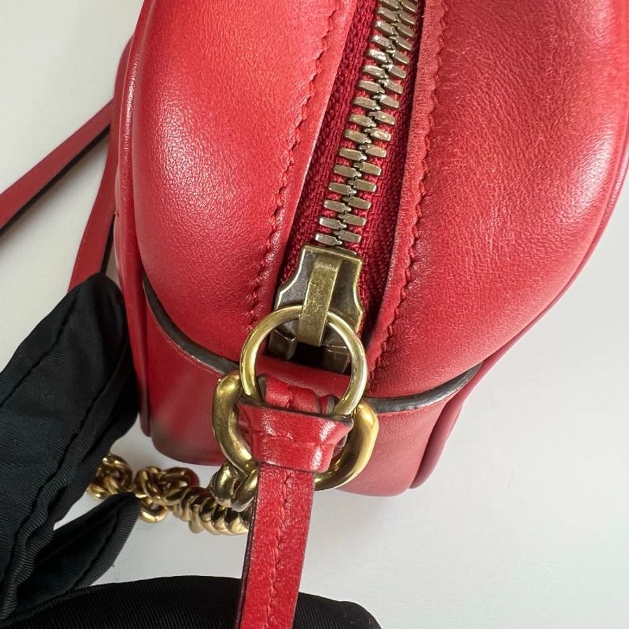 GUCCI 447632 紅Marmont相機包 24CM-9