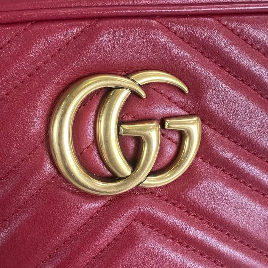 GUCCI 447632 紅Marmont相機包 24CM-10
