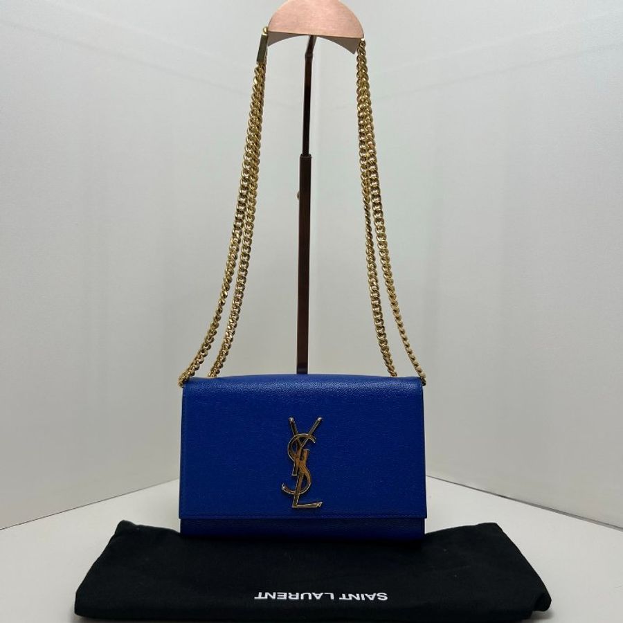 YSL 凱特包藍色 20*13.5*5  98新配件塵袋-3