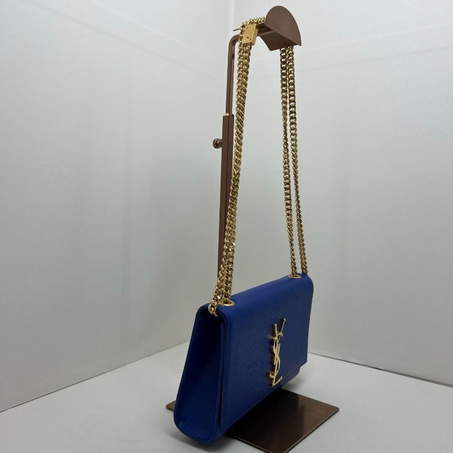 YSL 凱特包藍色 20*13.5*5  98新配件塵袋-6