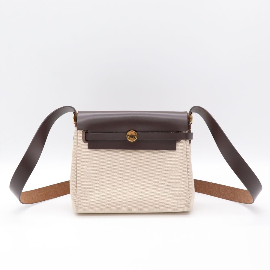 【全配有購證】Hermes 愛馬仕 Herbag zip 20 烏木色 金扣 斜背包 #mini-1