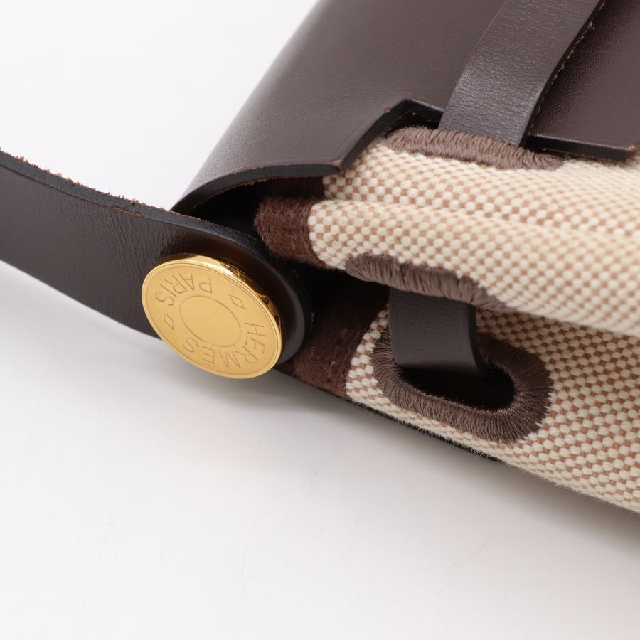 【全配有購證】Hermes 愛馬仕 Herbag zip 20 烏木色 金扣 斜背包 #mini-13