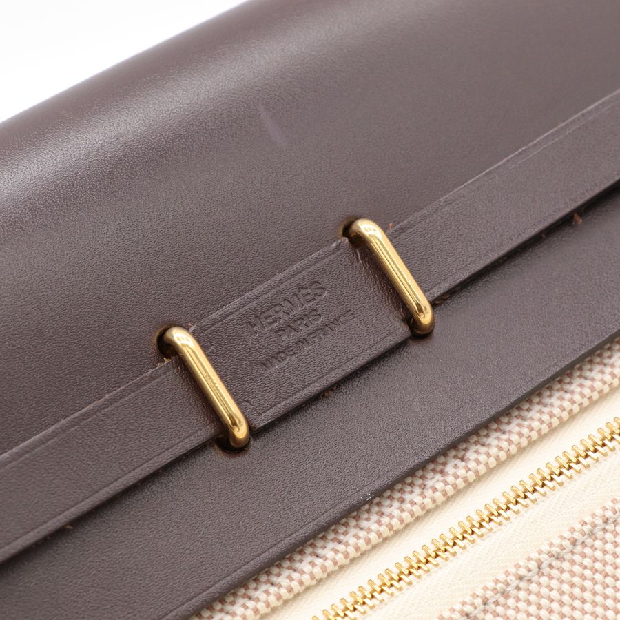 【全配有購證】Hermes 愛馬仕 Herbag zip 20 烏木色 金扣 斜背包 #mini-21